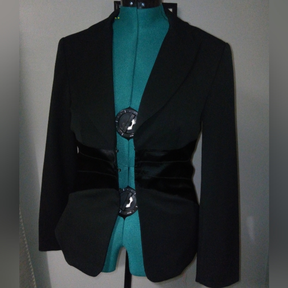 Spiegel Black Tuxedo Hourglass Blazer Sz 8 NWOT - Picture 3 of 16